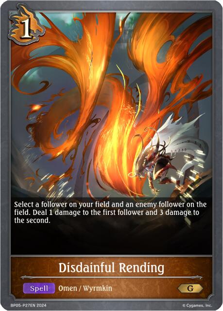 Disdainful Rending - P27 (Foil) (BP05-P27EN) [Omens Eternal] - Bushiroad - Card Brawlers | Quebec | Canada |