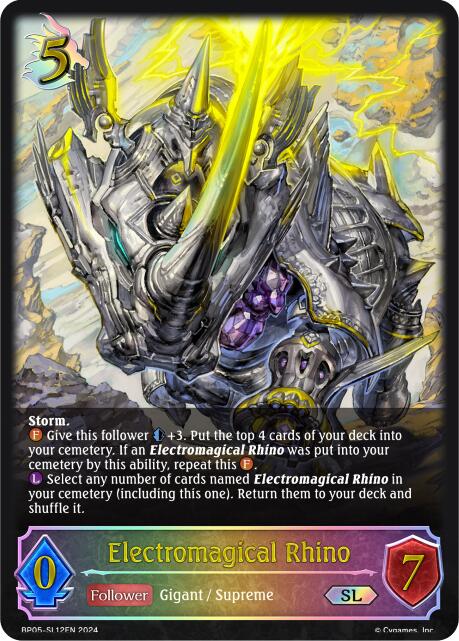 Electromagical Rhino (BP05-SL12EN) [Omens Eternal] - Bushiroad - Card Brawlers | Quebec | Canada |