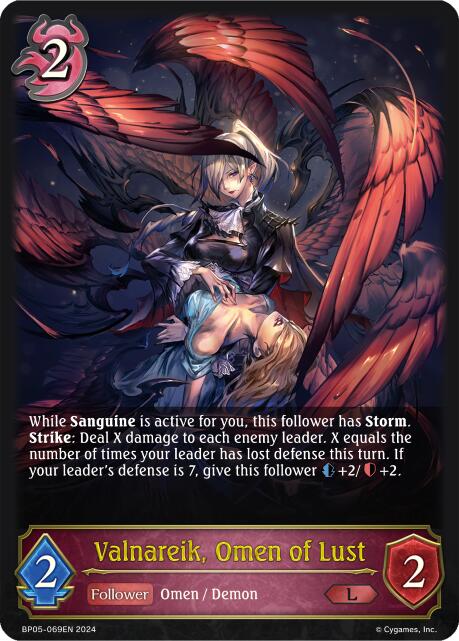 Valnareik, Omen of Lust (BP05-069EN) [Omens Eternal] - Bushiroad - Card Brawlers | Quebec | Canada |