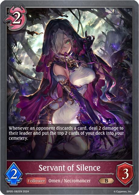 Servant of Silence (BP05-082EN) [Omens Eternal] - Bushiroad - Card Brawlers | Quebec | Canada |