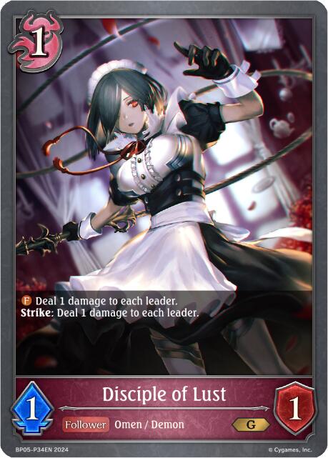 Disciple of Lust - P34EN (Foil) (BP05-P34EN) [Omens Eternal] - Bushiroad - Card Brawlers | Quebec | Canada |
