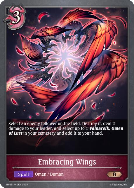 Embracing Wings - P40EN (Foil) (BP05-P40EN) [Omens Eternal] - Bushiroad - Card Brawlers | Quebec | Canada |