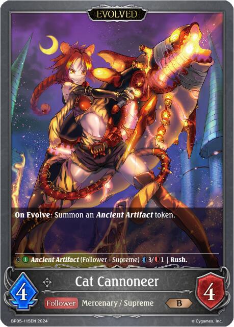 Cat Cannoneer (Evolved) (BP05-115EN) [Omens Eternal] - Bushiroad - Card Brawlers | Quebec | Canada |