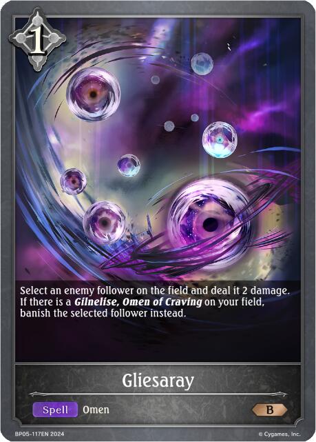 Gliesaray (BP05-117EN) [Omens Eternal] - Bushiroad - Card Brawlers | Quebec | Canada |