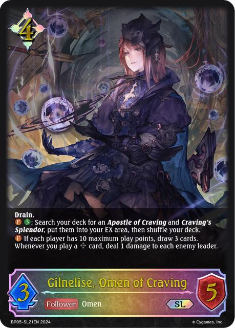 Gilnelise, Omen of Craving (BP05-SL21EN) [Omens Eternal] - Bushiroad - Card Brawlers | Quebec | Canada |