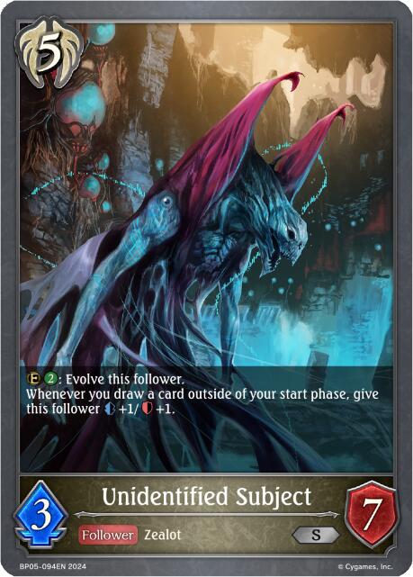 Unidentified Subject (BP05-094EN) [Omens Eternal] - Bushiroad - Card Brawlers | Quebec | Canada |