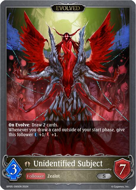 Unidentified Subject (Evolved) (BP05-095EN) [Omens Eternal] - Bushiroad - Card Brawlers | Quebec | Canada |