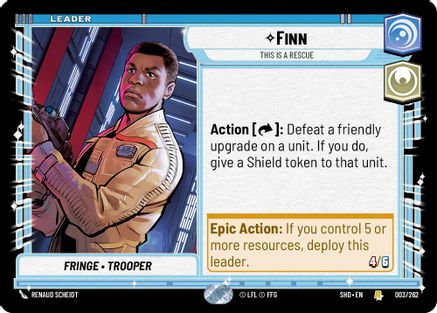 Finn - This is a Rescue (003/262) (003/262) [Shadows of the Galaxy] - Fantasy Flight Games - Card Brawlers | Quebec | Canada |