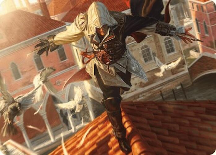 Ezio, Blade of Vengeance Art Card [Assassin's Creed Art Series] - Magic: The Gathering - Card Brawlers | Quebec | Canada |