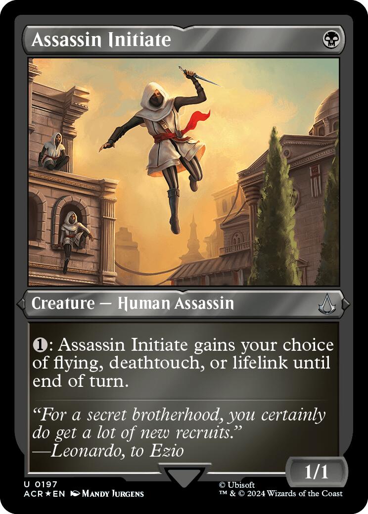 Assassin Initiate (Foil Etched) [Assassin's Creed] - Magic: The Gathering - Card Brawlers | Quebec | Canada |