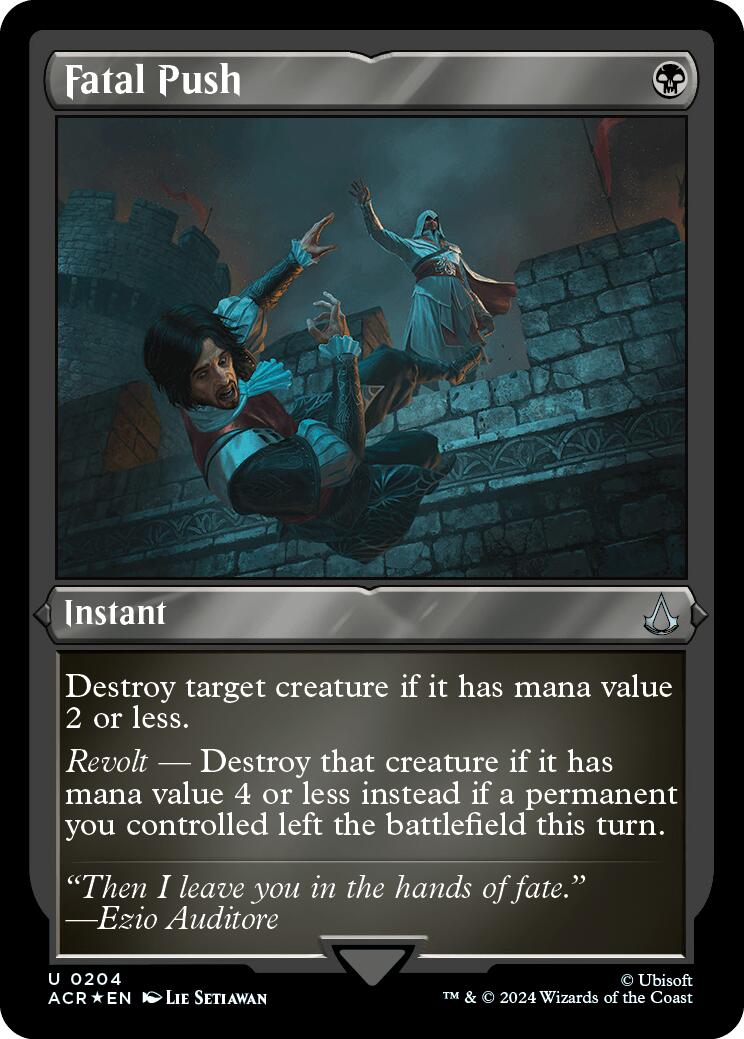 Fatal Push (Foil Etched) [Assassin's Creed] - Magic: The Gathering - Card Brawlers | Quebec | Canada |