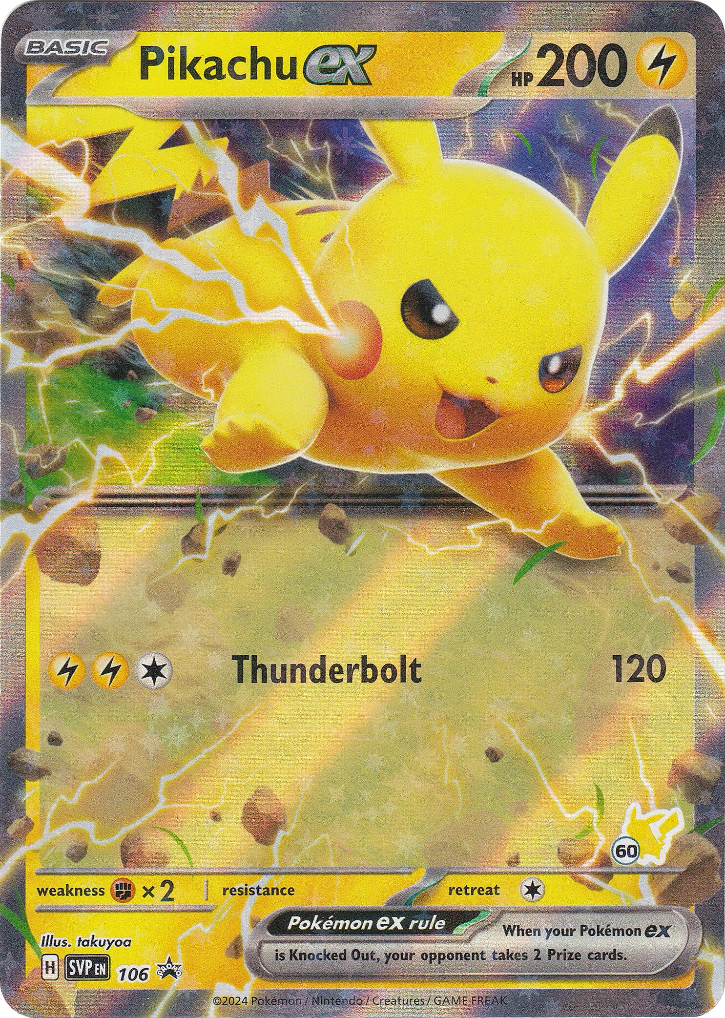 Pikachu ex (106) (Pikachu 60) [Battle Academy 2024] - Pokémon - Card Brawlers | Quebec | Canada |