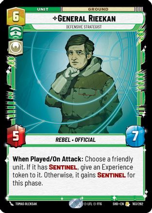 General Rieekan - Defensive Strategist (103/262) (103/262) [Shadows of the Galaxy] - Fantasy Flight Games - Card Brawlers | Quebec | Canada |