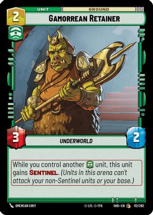Gamorrean Retainer (112/262) (112/262) [Shadows of the Galaxy] - Fantasy Flight Games - Card Brawlers | Quebec | Canada |