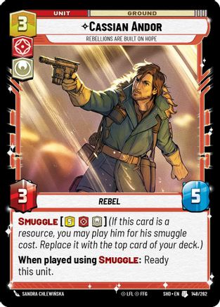 Cassian Andor - Rebellions Are Built On Hope (148/262) (148/262) [Shadows of the Galaxy] - Fantasy Flight Games - Card Brawlers | Quebec | Canada |