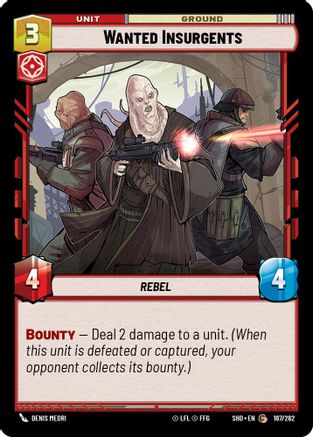 Wanted Insurgents (167/262) (167/262) [Shadows of the Galaxy] - Fantasy Flight Games - Card Brawlers | Quebec | Canada |