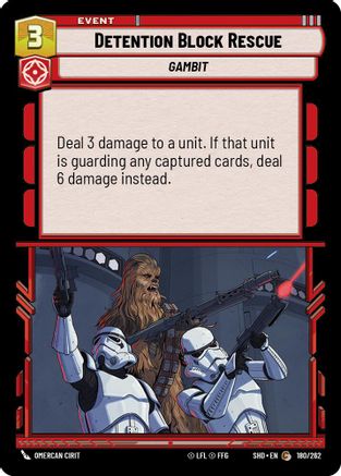 Detention Block Rescue (180/262) (180/262) [Shadows of the Galaxy] - Fantasy Flight Games - Card Brawlers | Quebec | Canada |
