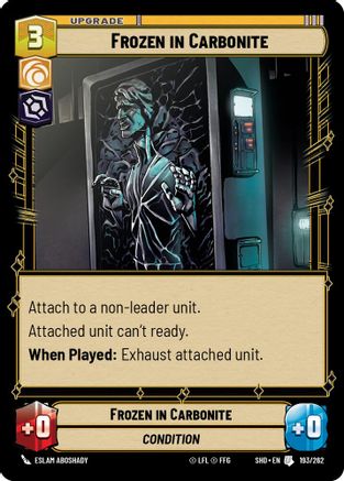 Frozen in Carbonite (193/262) (193/262) [Shadows of the Galaxy] - Fantasy Flight Games - Card Brawlers | Quebec | Canada |