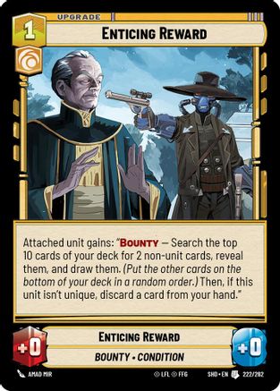 Enticing Reward (222/262) (222/262) [Shadows of the Galaxy] - Fantasy Flight Games - Card Brawlers | Quebec | Canada |