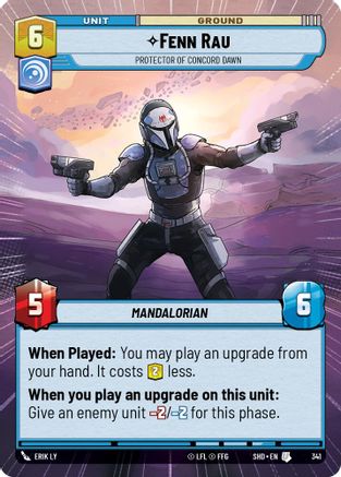 Fenn Rau - Protector of Concord Dawn (341) (Hyperspace) (341) [Shadows of the Galaxy] - Fantasy Flight Games - Card Brawlers | Quebec | Canada |