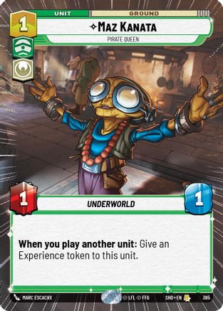 Maz Kanata - Pirate Queen (365) (Hyperspace) (365) [Shadows of the Galaxy] - Fantasy Flight Games - Card Brawlers | Quebec | Canada |