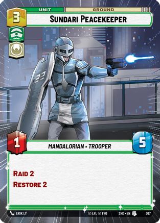 Sundari Peacekeeper (367) (Hyperspace) (367) [Shadows of the Galaxy] - Fantasy Flight Games - Card Brawlers | Quebec | Canada |