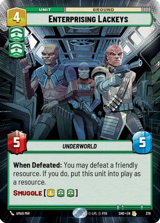 Enterprising Lackeys (376) (Hyperspace) (376) [Shadows of the Galaxy] - Fantasy Flight Games - Card Brawlers | Quebec | Canada |