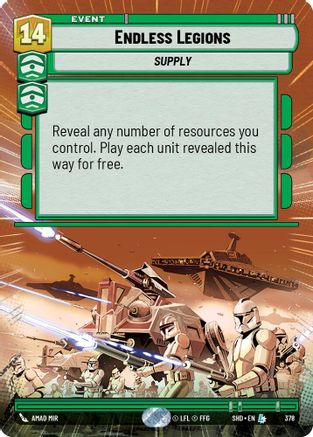 Endless Legions (378) (Hyperspace) (378) [Shadows of the Galaxy] - Fantasy Flight Games - Card Brawlers | Quebec | Canada |