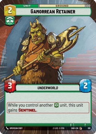 Gamorrean Retainer (381) (Hyperspace) (381) [Shadows of the Galaxy] - Fantasy Flight Games - Card Brawlers | Quebec | Canada |