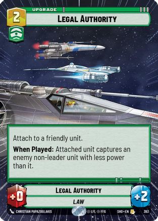 Legal Authority (393) (Hyperspace) (393) [Shadows of the Galaxy] - Fantasy Flight Games - Card Brawlers | Quebec | Canada |