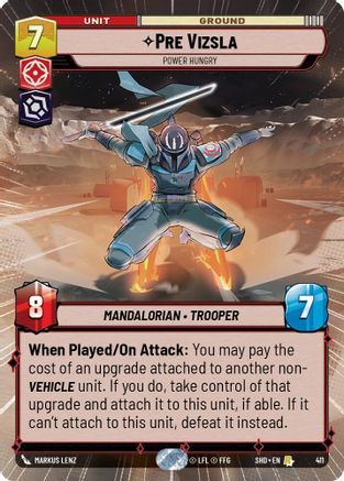Pre Vizsla - Power Hungry (411) (Hyperspace) (411) [Shadows of the Galaxy] - Fantasy Flight Games - Card Brawlers | Quebec | Canada |