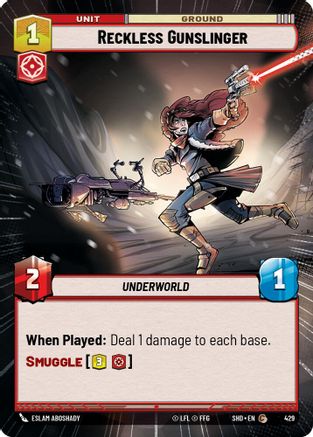 Reckless Gunslinger (429) (Hyperspace) (429) [Shadows of the Galaxy] - Fantasy Flight Games - Card Brawlers | Quebec | Canada |