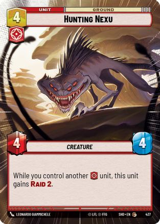 Hunting Nexu (437) (Hyperspace) (437) [Shadows of the Galaxy] - Fantasy Flight Games - Card Brawlers | Quebec | Canada |
