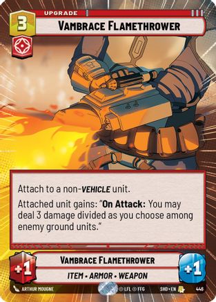 Vambrace Flamethrower (446) (Hyperspace) (446) [Shadows of the Galaxy] - Fantasy Flight Games - Card Brawlers | Quebec | Canada |