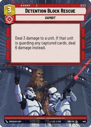 Detention Block Rescue (449) (Hyperspace) (449) [Shadows of the Galaxy] - Fantasy Flight Games - Card Brawlers | Quebec | Canada |