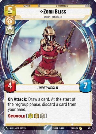 Zorii Bliss - Valiant Smuggler (471) (Hyperspace) (471) [Shadows of the Galaxy] - Fantasy Flight Games - Card Brawlers | Quebec | Canada |
