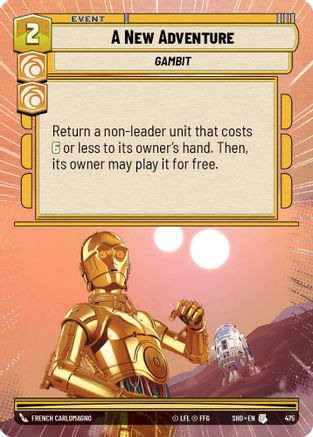 A New Adventure (475) (Hyperspace) (475) [Shadows of the Galaxy] - Fantasy Flight Games - Card Brawlers | Quebec | Canada |
