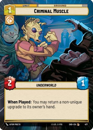 Criminal Muscle (477) (Hyperspace) (477) [Shadows of the Galaxy] - Fantasy Flight Games - Card Brawlers | Quebec | Canada |