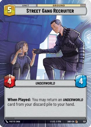Street Gang Recruiter (521) (Hyperspace) (521) [Shadows of the Galaxy] - Fantasy Flight Games - Card Brawlers | Quebec | Canada |