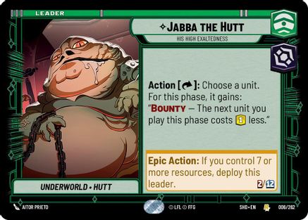 Jabba the Hutt - His High Exaltedness (006/262) (006/262) [Shadows of the Galaxy] - Fantasy Flight Games - Card Brawlers | Quebec | Canada |