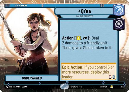 Qi'ra - I Alone Survived (282) (Hyperspace) (282) [Shadows of the Galaxy] - Fantasy Flight Games - Card Brawlers | Quebec | Canada |