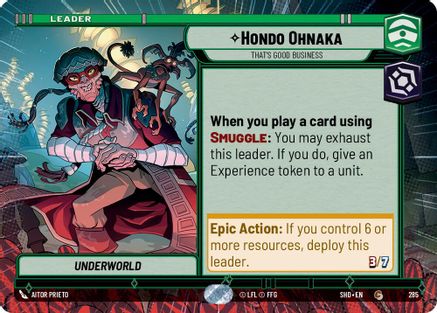 Hondo Ohnaka - That's Good Business (285) (Hyperspace) (285) [Shadows of the Galaxy] - Fantasy Flight Games - Card Brawlers | Quebec | Canada |