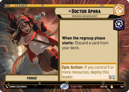 Doctor Aphra - Rapacious Archaeologist (294) (Hyperspace) (294) [Shadows of the Galaxy] - Fantasy Flight Games - Card Brawlers | Quebec | Canada |