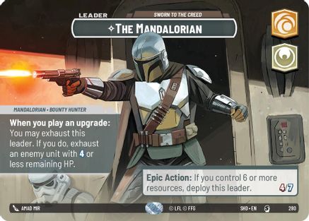 The Mandalorian - Sworn To The Creed (280) (Showcase) (280) [Shadows of the Galaxy] - Fantasy Flight Games - Card Brawlers | Quebec | Canada |