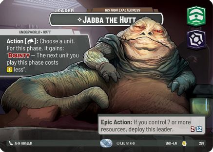 Jabba the Hutt - His High Exaltedness (268) (Showcase) (268) [Shadows of the Galaxy] - Fantasy Flight Games - Card Brawlers | Quebec | Canada |