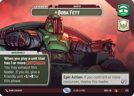 Boba Fett - Daimyo (270) (Showcase) (270) [Shadows of the Galaxy] - Fantasy Flight Games - Card Brawlers | Quebec | Canada |