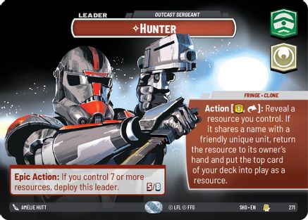 Hunter - Outcast Sergeant (271) (Showcase) (271) [Shadows of the Galaxy] - Fantasy Flight Games - Card Brawlers | Quebec | Canada |