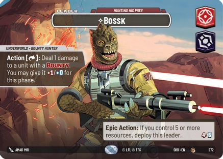Bossk - Hunting His Prey (272) (Showcase) (272) [Shadows of the Galaxy] - Fantasy Flight Games - Card Brawlers | Quebec | Canada |