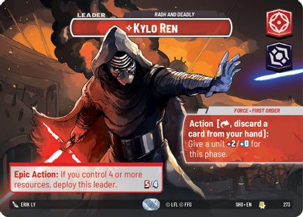 Kylo Ren - Rash and Deadly (273) (Showcase) (273) [Shadows of the Galaxy] - Fantasy Flight Games - Card Brawlers | Quebec | Canada |