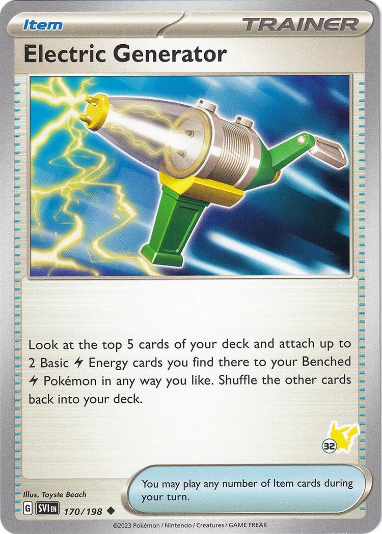 Electric Generator (170/198) (Pikachu Stamp #32) [Battle Academy 2024] - Pokémon - Card Brawlers | Quebec | Canada |